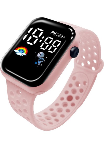 Siyah Karikatür Çocuk Elektronik Silikon Bant Fwristwatch Spor Erkek ve Kız Öğrenciler Için LED Dijital Saat (Yurt Dışından) fiyatları