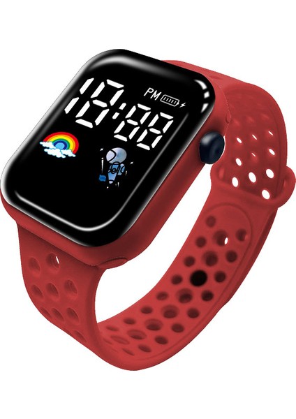 Siyah Karikatür Çocuk Elektronik Silikon Bant Fwristwatch Spor Erkek ve Kız Öğrenciler Için LED Dijital Saat (Yurt Dışından) modelleri