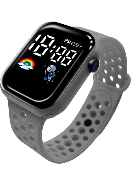 Siyah Karikatür Çocuk Elektronik Silikon Bant Fwristwatch Spor Erkek ve Kız Öğrenciler Için LED Dijital Saat (Yurt Dışından) fırsatları