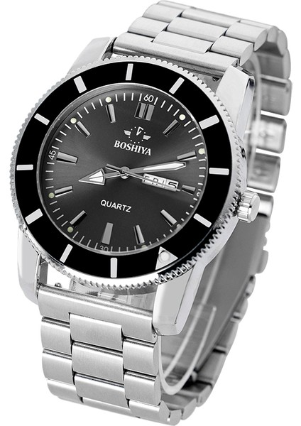 Paslanmaz Çelik-Siyah Aydınlık/çoklu Zaman Dilimi Erkek Kuvars Izle Japonya Hareketi Aydınlık/çoklu Zaman Dilimi Hafta ve Takvim Paslanmaz Çelik Saat Spor Moda Kuvars Izle (Yurt Dışından)