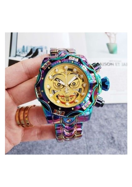 Stil 6 Paslanmaz Çelik Saatler Yüksek Kalite Fabrika Doğrudan Sıcak Satış Invic Reloj Moda Sıcak Satış Invic Izle Erkek Kuvars Palyaço Izle (Yurt Dışından) indirimleri