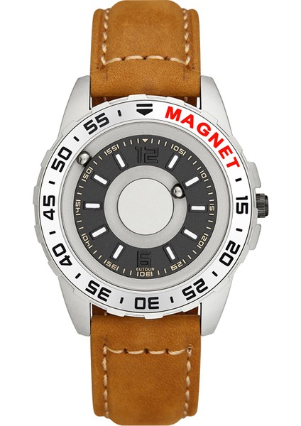 Stil 3 Dropshipping Eutour E026 Orijinal Marka Yeni Manyetik Siyah Teknoloji No Pointer Erkek ve Kadın High-End Kuvars Izle (Yurt Dışından)