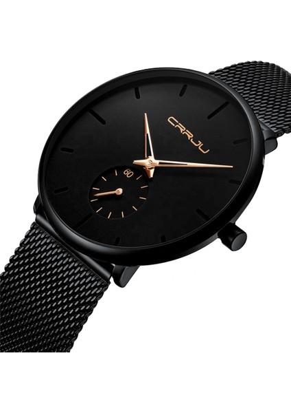 Bej Crrju 2150 Moda Erkek Saat Üst Marka Lüks Kuvars Izle Erkekler Rahat Ince Örgü Çelik Su Geçirmez Spor Saat Relogio Masculino (Yurt Dışından) fiyatları