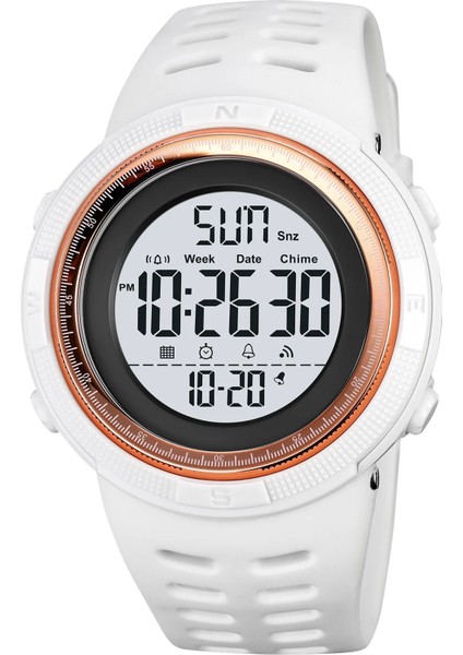 Beyaz-Beyaz Skmei 2070 Relojes Digitales Para Hombre Su Geçirmez 50M Skmei 2070 Relojes Erkek Dijital Saat Bilek Sporu Digitales Deportivos Para Hombre (Yurt Dışından)