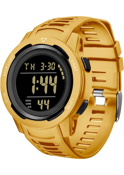 Sarı Dijital Saat Moda Erkek Bilek Su Geçirmez Reloj Spor Dijital Saat Alarmlı (Yurt Dışından)