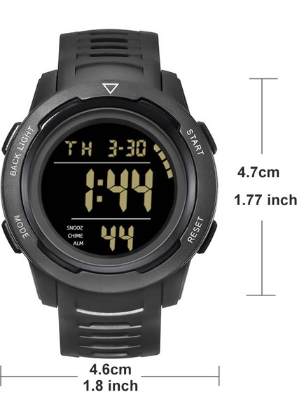 Sarı Dijital Saat Moda Erkek Bilek Su Geçirmez Reloj Spor Dijital Saat Alarmlı (Yurt Dışından)