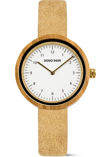 Kahverengi Kutusu ile 2022 Dodo Geyik Oem Kadın Kuvars Izle Montre Femme Bayanlar Için Hakiki Deri Ahşap Saatler (Yurt Dışından)