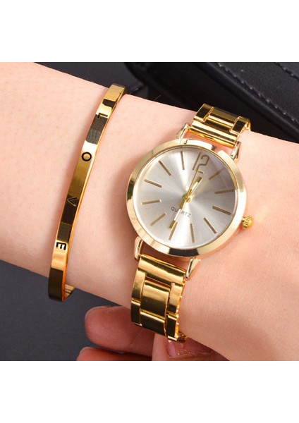 Altın Moda Ithal Kadın Çelik Şerit Saatler Moda Lüks Özel Tasarım Kol Saatleri Sıcak Satış Kadın Kuvars Saatler (Yurt Dışından)