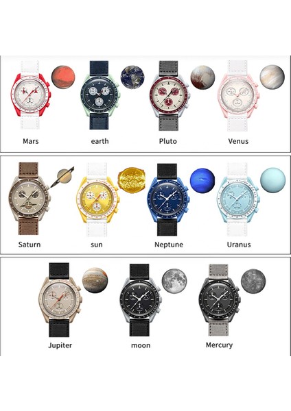 Altın Neptün Yuvarlak Çok Fonksiyonlu Saat Su Geçirmez Saatler Swatchomega Orologio 11 Renk Planet Omg Izle Altın Neptün Küçük Üç Iğne Bayanlar Kuvars Izle (Yurt Dışından)