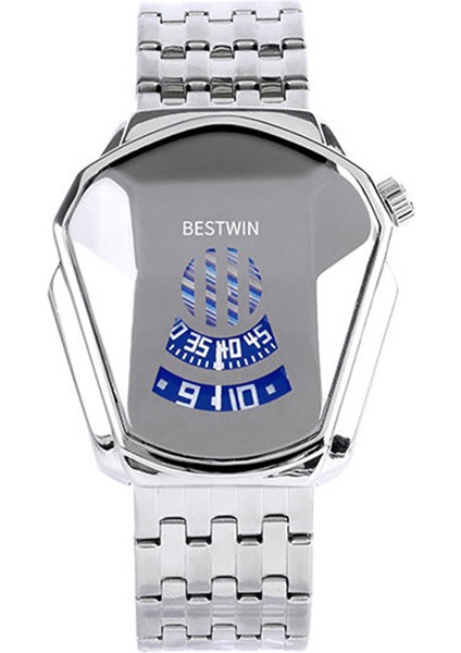 Gümüş (Örgü) Bestwin Elmas Tarzı Kuvars Izle Erkekler Için Su Geçirmez Moda Çelik Bant Bilek Saatler Benzersiz Kadınlar Lüks Reloj Hombre (Yurt Dışından)