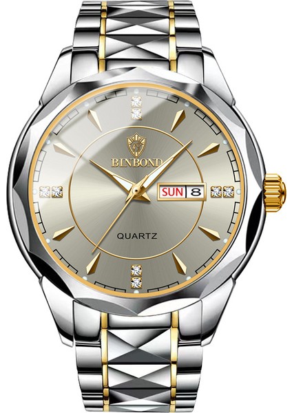 Kadın-Altın 1 Bin Bond B5552 Lüks Erkek Kadın Kuvars Izle Su Geçirmez Erkek Bilek Suya Dayanıklı Erkek Kadın Analog Kuvars Saatler (Yurt Dışından) fırsatları