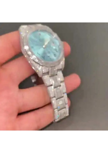 12 Lüks Özelleştirme Elmas Saatler Lüks Beyaz Renk Çoklu Özelleştirme Gia Sertifikalı Otomatik Saatler Elmas Vvs Mozanit Saat Hip Hop Mekanik Erkekler Için (Yurt Dışından)