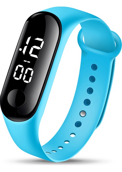 M3-9 M3 Moda Erkek Çocuk Spor Su Geçirmez Silikon Bilezik Bilek Saatler Dokunmatik Ekran LED Reloj Dijital Saat (Yurt Dışından)