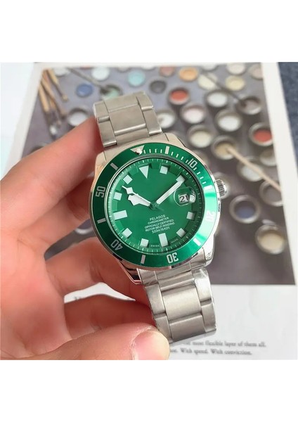 03 Yuvarlak Erkek Tam Otomatik Mekanik Lüks Basit Moda Yüksek Kaliteli Erkek Moda Zamanlama Mekanik Saat (Yurt Dışından)