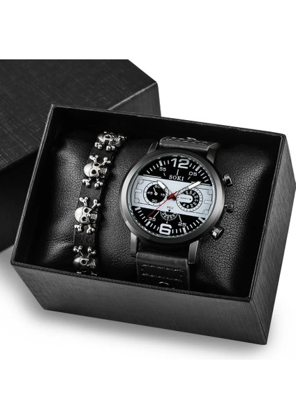 5 (Hediye Kutusu Mevcuttur) Lüks Yusa 320 Sıcak Satış Erkekler Kuvars Izle Hediye Seti Bilezik Seti Deri Kol Saatleri Moda Erkek Saatler Hediye Kutusu ile Erkek Çocuk Için (Yurt Dışından) modelleri