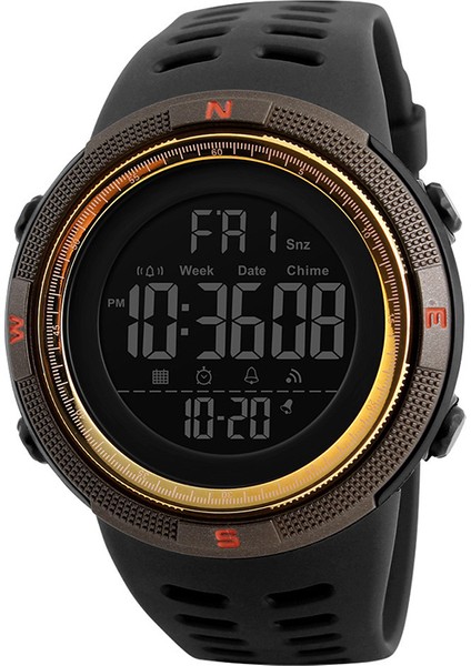 Kahverengi/altın-Siyah Dijital Saat Reloj Digital Skmei 1251 Dijital Saatler Relojes Para Hombres Erkekler Için Spor Saatleri (Yurt Dışından)