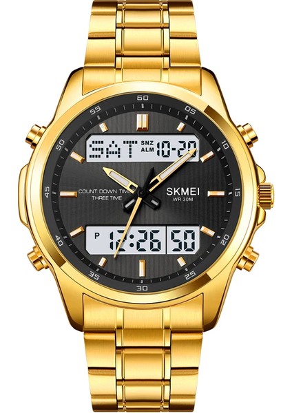 Altın Beyaz Skmei 2049 Reloj Skmei 2049 Analog Dijital Saat Erkek Relojes-Hombr Al Por Belediye Başkanı Kol Saati Erkekler Kadın Reçel Tangan (Yurt Dışından)