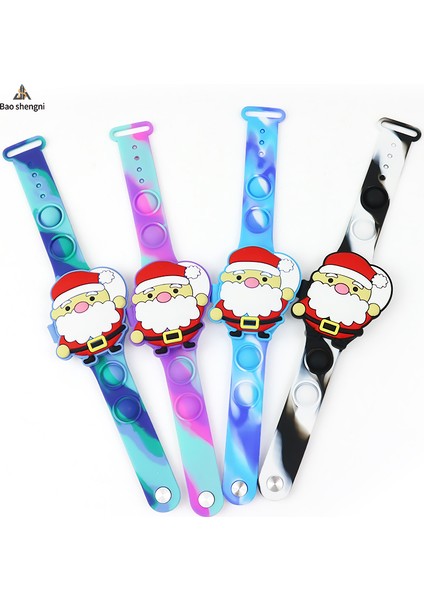 Stil 7 Karikatür ve Sevimli Jhs Oem Özel Logo Sıkma Pop Bilezik Silikon Çocuk Izle Noel Baba Karikatür Çocuk Saatleri (Yurt Dışından) indirimleri