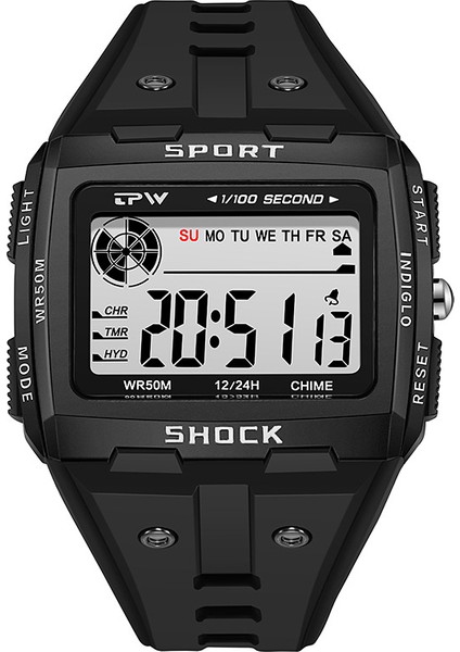 K9029-1 2022 Yeni Darbeye Dayanıklı Dijital Saatler Büyük Sayılar Okunması Kolay 50 Metre Suya Dayanıklı Doğa Sporları Erkekler Dijital Saat (Yurt Dışından)