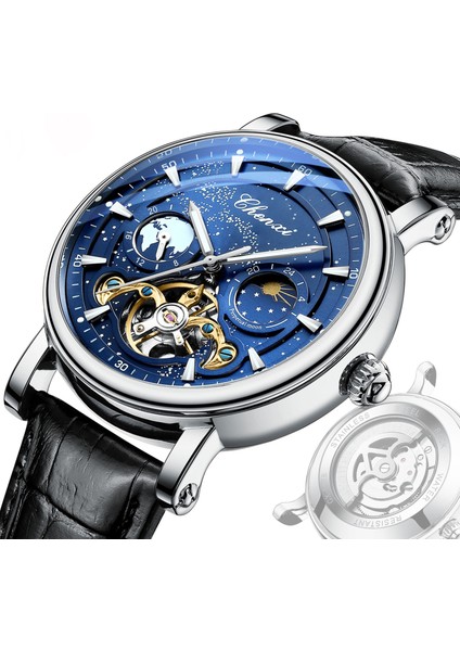 CX8872-6 Yeni Varış Üst Marka Lüks Tourbillon Izle Saat Su Geçirmez Aydınlık Kol Saati Erkek Otomatik Mekanik Saatler (Yurt Dışından)