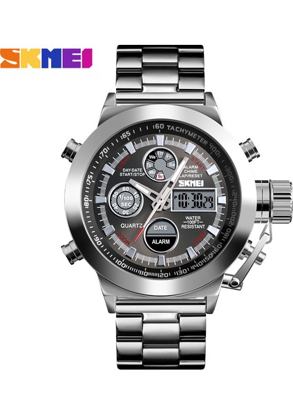 Box Skemi 1515 Suya Dayanıklı Japonya Hareketi Paslanmaz Çelik Dijital Saatler Erkek Spor Bilek Saati (Yurt Dışından) modelleri