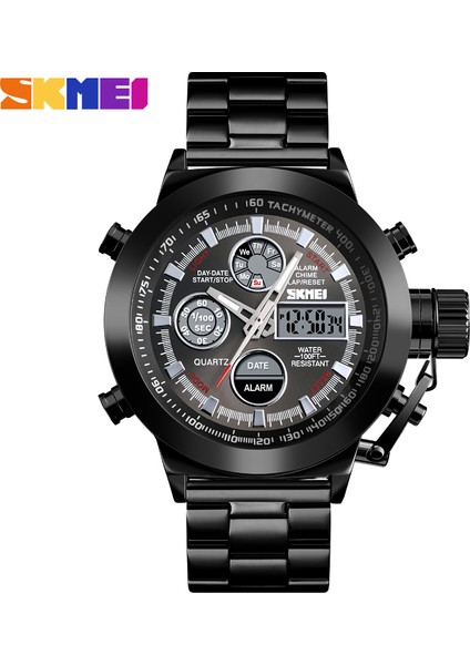 Box Skemi 1515 Suya Dayanıklı Japonya Hareketi Paslanmaz Çelik Dijital Saatler Erkek Spor Bilek Saati (Yurt Dışından) fırsatları