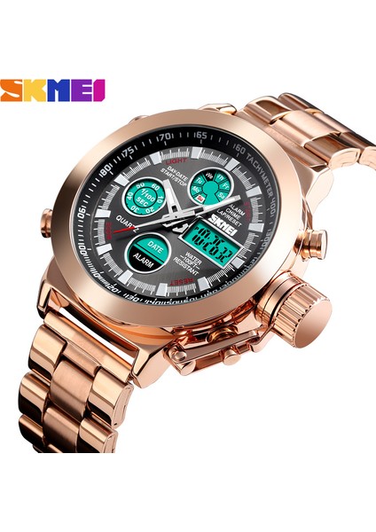 Box Skemi 1515 Suya Dayanıklı Japonya Hareketi Paslanmaz Çelik Dijital Saatler Erkek Spor Bilek Saati (Yurt Dışından) indirimleri