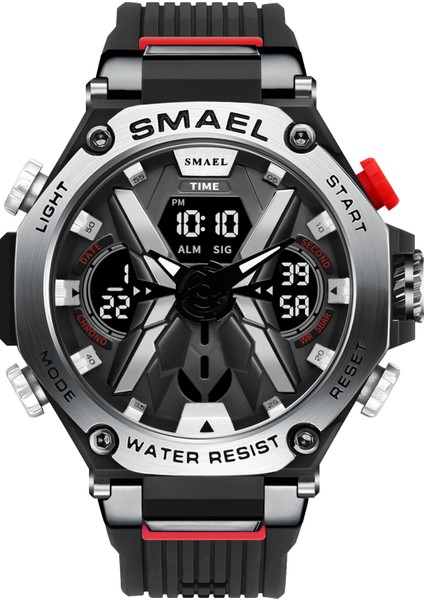 8087.02 Smael 8087 Elegance Shenzhen Erkekler Dijital Saat Orijinal Silikon Kayış Suya Dayanıklı Çok Fonksiyonlu Düşük Adedi Spor Saat Kiti (Yurt Dışından)