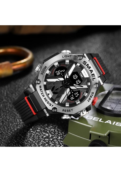 8087.02 Smael 8087 Elegance Shenzhen Erkekler Dijital Saat Orijinal Silikon Kayış Suya Dayanıklı Çok Fonksiyonlu Düşük Adedi Spor Saat Kiti (Yurt Dışından)