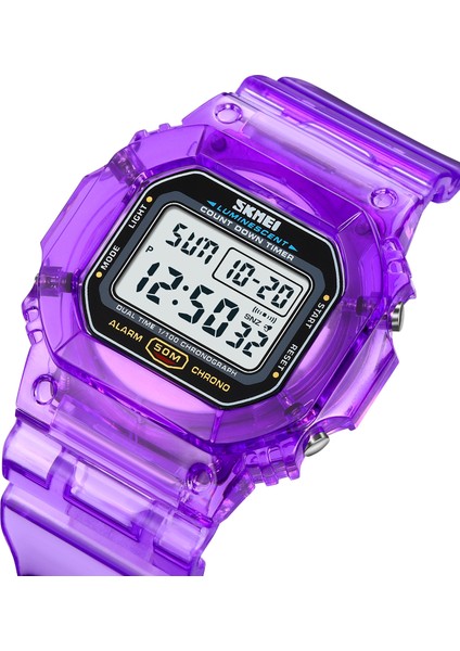 Mavi Dijital Saat Skmei 1999 Özel Logo Erkek Reloj De Hombre Le Işık Izle 50 M Su Geçirmez Transparente Kronograf LED Dijital Spor Saatleri (Yurt Dışından) modelleri