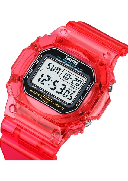 Mavi Dijital Saat Skmei 1999 Özel Logo Erkek Reloj De Hombre Le Işık Izle 50 M Su Geçirmez Transparente Kronograf LED Dijital Spor Saatleri (Yurt Dışından) indirimleri