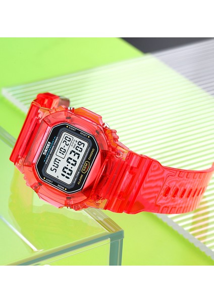 Beyaz Dijital Saat Skmei 1999 Özel Le Işık Kol Saati Reloj De Hombre 50M Kol Saatleri Transparente Band Erkekler Için LED Dijital Spor Saatler (Yurt Dışından) indirimleri