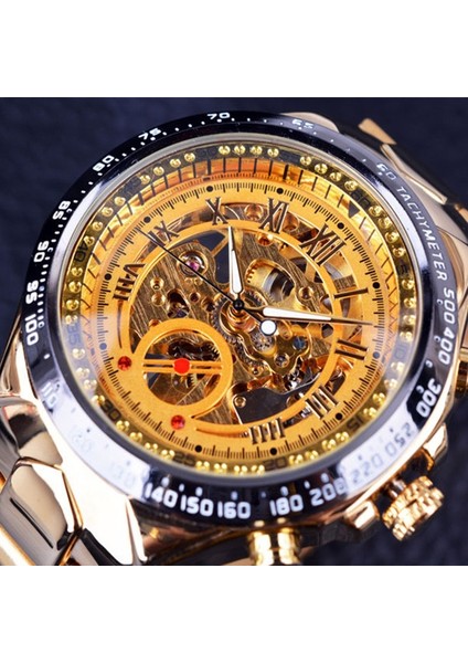 C1 Moda Erkek Lüks Kol Saati Otomatik Mekanik Saat Altın Izle Kişiselleştirilmiş Moda Paslanmaz Çelik Mekanik Saat Oymak (Yurt Dışından) fiyatları