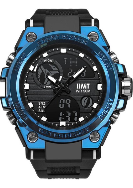 Mavi Erkekler Izle Lüks Set Moda Bilek Izle Erkekler Bilek Relojes Dijital Spor Izle, Boys Altın Renkli Ikili Zamanlı Çocuklar Dijital Saatler (Yurt Dışından)