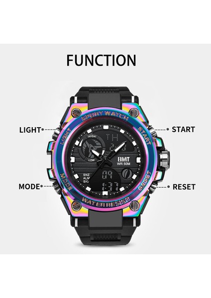 Mavi Erkekler Izle Lüks Set Moda Bilek Izle Erkekler Bilek Relojes Dijital Spor Izle, Boys Altın Renkli Ikili Zamanlı Çocuklar Dijital Saatler (Yurt Dışından)