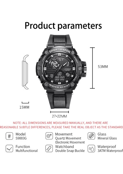 Siyah Sinobi Paslanmaz Çelik Metal Kemer LED Çift Ekranlı Dijital Saatler Guangzhou Saat Fabrikasından Erkekler Için Relojes Hombre (Yurt Dışından)