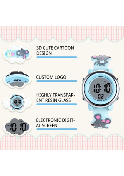 Pembe Fare Okuma Saati Sıcak Satış Su Geçirmez Dijital Çocuk Karikatür Spor Takvimleri Dijital Saatler El Izle Kızlar Için Renkli Aydınlık Izle (Yurt Dışından) indirimleri