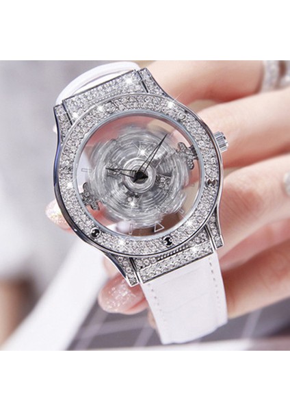 Stil 1 HM101 D Lüks Romantik Kar Tanesi Gümüş Elmas Kadın Saati Dönen Dönen Kuvars Izle Özel Logo Kadın Reloj De Muje (Yurt Dışından) fiyatları