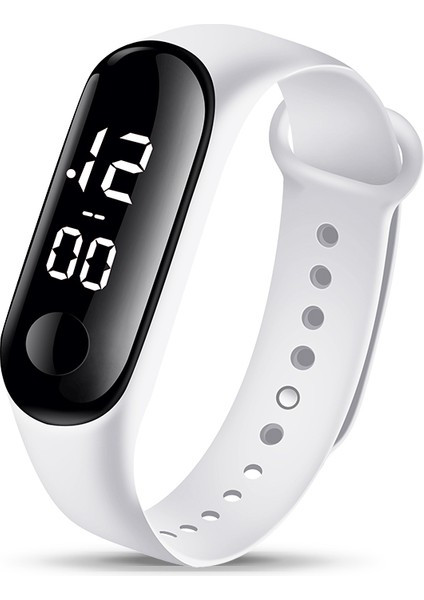 M3-6 M3 Moda Erkek Çocuk Spor Su Geçirmez Silikon Bilezik Bilek Saatler Dokunmatik Ekran LED Reloj Dijital Saat (Yurt Dışından)