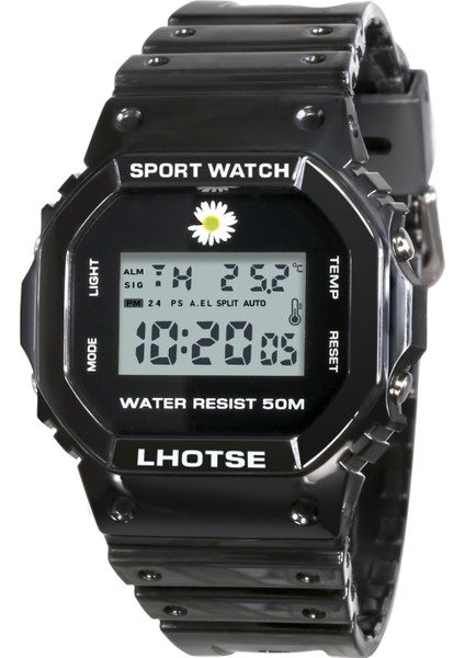 Bk Color Lhotse Oem Küçük Kare Su Geçirmez Vücut Sıcaklığını Ölçmek Için Spor Dijital Saatler 3012-C (Yurt Dışından)