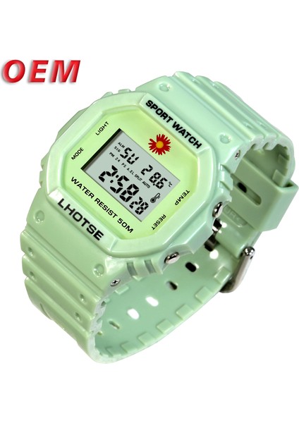 Bk Color Lhotse Oem Küçük Kare Su Geçirmez Vücut Sıcaklığını Ölçmek Için Spor Dijital Saatler 3012-C (Yurt Dışından) modelleri