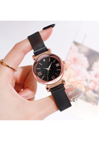 Mor Izle + Bilezik + Kutu Lüks Kadın Moda Yıldızlı Gökyüzü Saatler Mıknatıs Toka Örgü Kemer Elmas Kuvars Izle Kadın Elbise Saat (Yurt Dışından) fiyatları