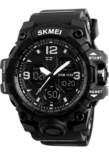 SKMB9801 Spor Izle Yeni Varış Skmei 1155B Spor Dijital Beyaz Renk Erkek Kronograf ve Analog Spor Kol Saatleri Kendi Logonuzu Özelleştirin (Yurt Dışından)