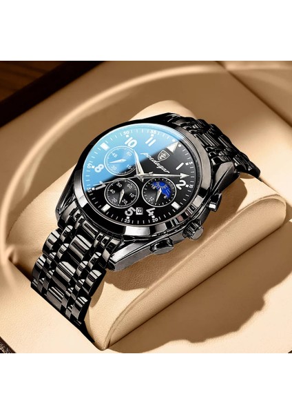 BDJ01700004 Resim Olarak Poedagar 816 Erkek Saatler Paslanmaz Çelik Moda Yeni Gül Altın Kol Saati Su Geçirmez Aydınlık Kuvars Saatler Relogio Masculino (Yurt Dışından) indirimleri
