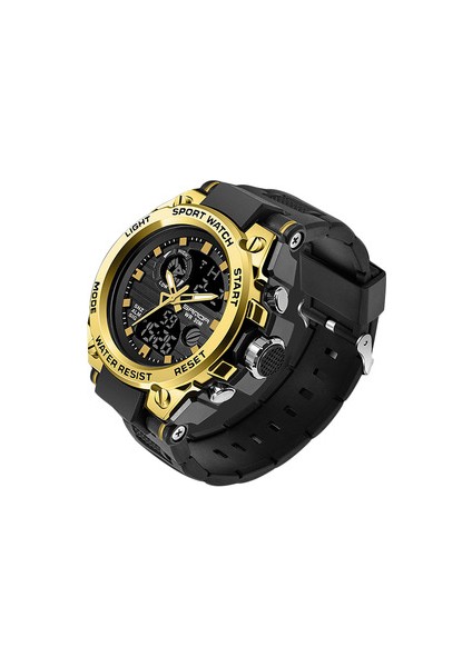 SDA8303 Erkek Saat Sanda 739 Spor Erkek Çift Zamanlı Saat Kot Renkli Dijital Analog Su Geçirmez Izle Relogio Masculino (Yurt Dışından)