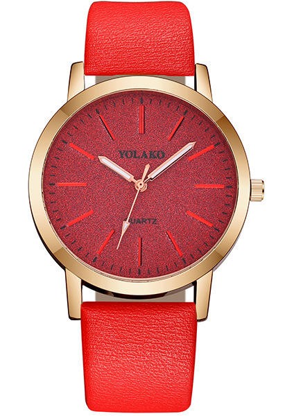 Stil 9 Yolako Sıcak Satış Marka Kadın Saatler Moda Deri Kayış Retro Kuvars Izle Bayanlar Için Charm Rahat Komik Kol Saati Kadın (Yurt Dışından)