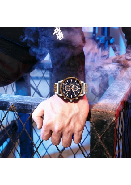 Gümüş ve Ceviz Dropshipping Popüler Reloj Hombre Kol Saati Doğal Zebra Ceviz Gül Ağacı Metal ve Kronograf Ahşap Kuvars Izle Erkekler Için (Yurt Dışından) fırsatları