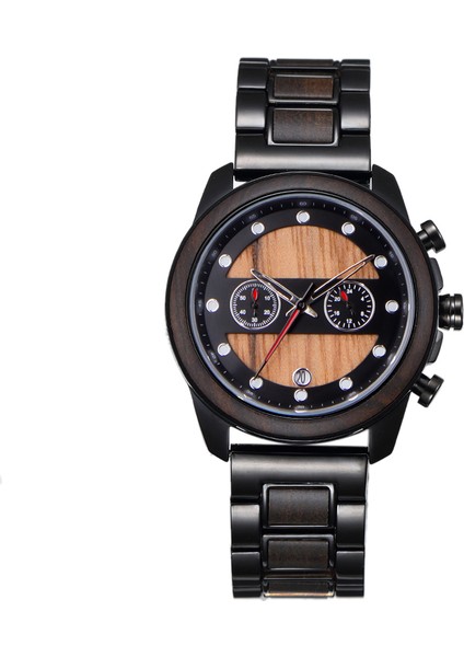 Siyah D8109 Saatler Erkekler Bilek Oem Odm Moda Yeni Trend Özel Ahşap Izle Durumda Çok Fonksiyonlu Kronograf Erkekler Bilek Ahşap Kuvars Saatler (Yurt Dışından)