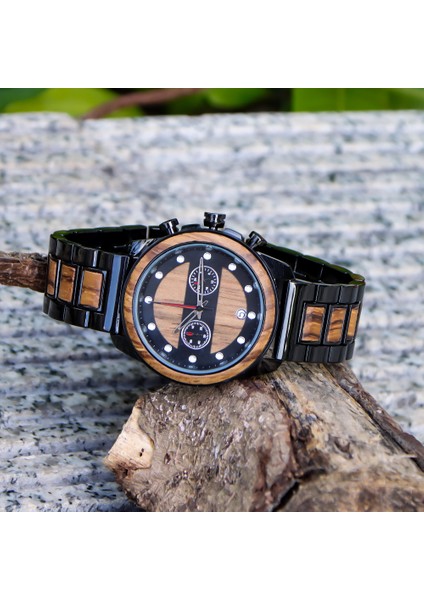 Siyah D8109 Saatler Erkekler Bilek Oem Odm Moda Yeni Trend Özel Ahşap Izle Durumda Çok Fonksiyonlu Kronograf Erkekler Bilek Ahşap Kuvars Saatler (Yurt Dışından) indirimleri