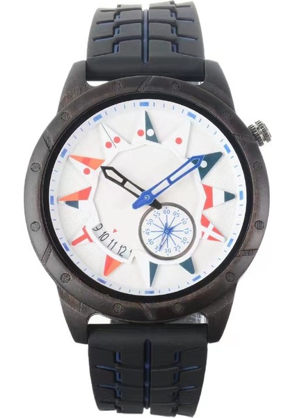 Turuncu Izle D8147 Moda Yeni Trend Özel Ahşap Izle Erkekler Bilek Ahşap Kuvars Saatler (Yurt Dışından)